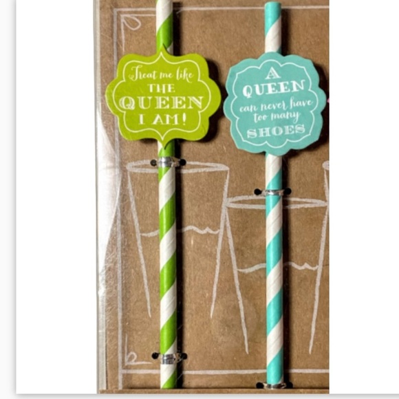 NIP Set of 20 Paper Party Straws In 4 Fun Designs - Picture 7 of 9